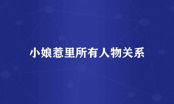 小娘惹里所有人物关系