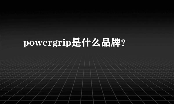 powergrip是什么品牌？