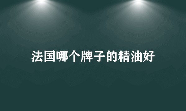 法国哪个牌子的精油好