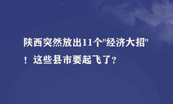 陕西突然放出11个