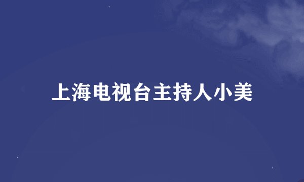 上海电视台主持人小美