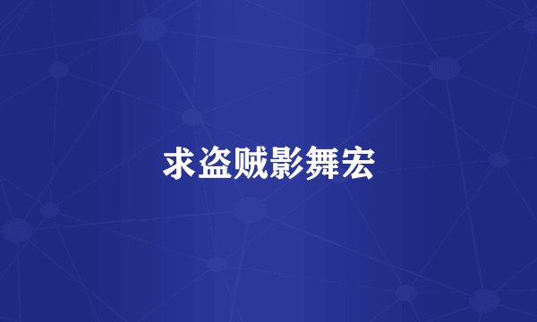 求盗贼影舞宏