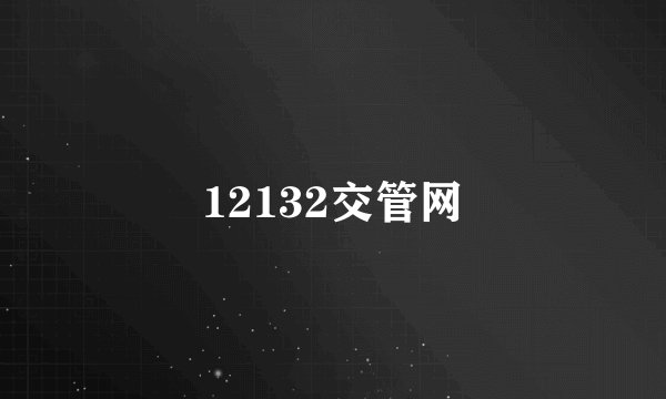 12132交管网