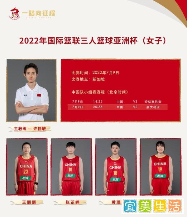 2022三人篮球亚洲杯中国队赛程公布，附男篮女篮队员名单