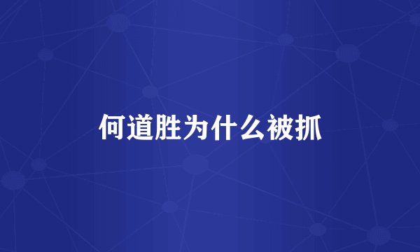 何道胜为什么被抓