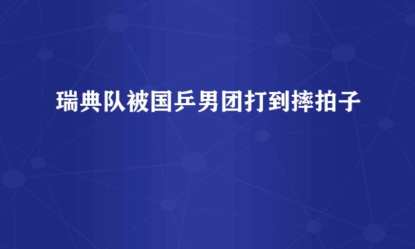 瑞典队被国乒男团打到摔拍子