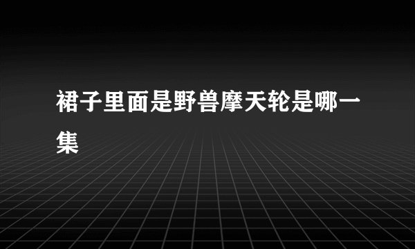 裙子里面是野兽摩天轮是哪一集