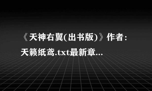 《天神右翼(出书版)》作者：天籁纸鸢.txt最新章节/全集txt免费下载