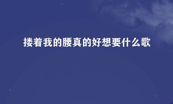 搂着我的腰真的好想要什么歌