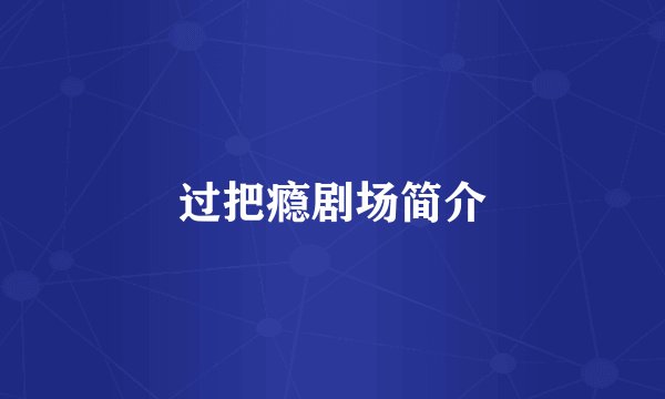 过把瘾剧场简介