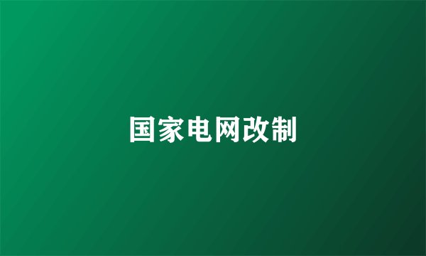 国家电网改制