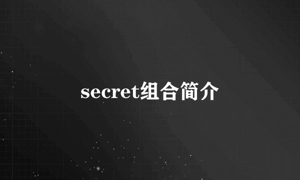 secret组合简介