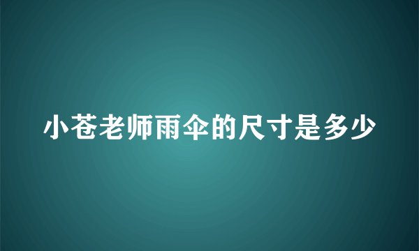 小苍老师雨伞的尺寸是多少