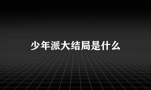 少年派大结局是什么
