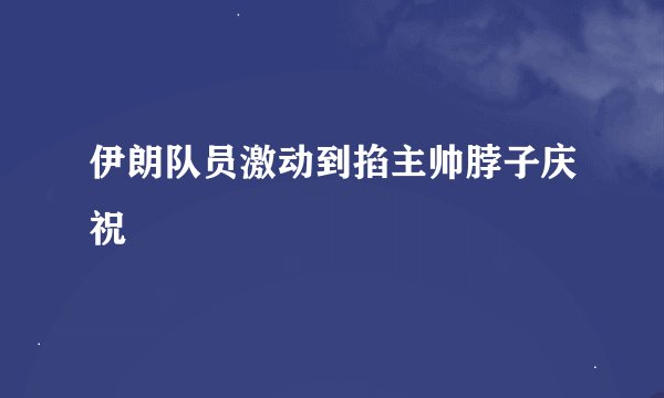 伊朗队员激动到掐主帅脖子庆祝