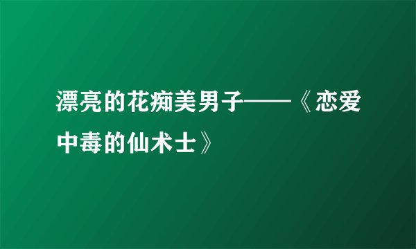 漂亮的花痴美男子——《恋爱中毒的仙术士》