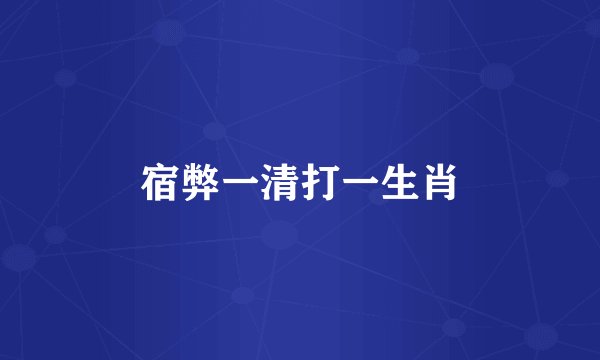 宿弊一清打一生肖
