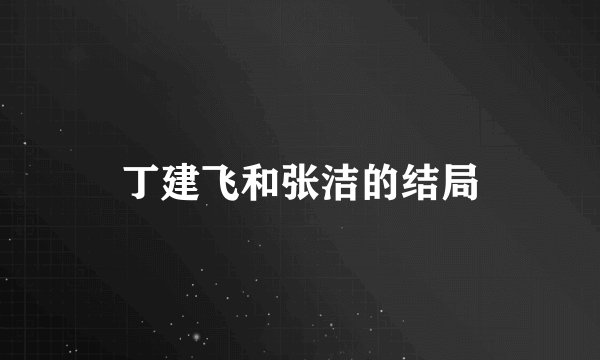 丁建飞和张洁的结局