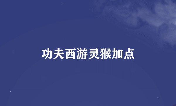 功夫西游灵猴加点