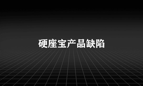 硬座宝产品缺陷