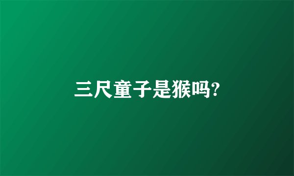 三尺童子是猴吗?