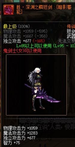 DNF100版本暗殿骑士完美BUFF换装
