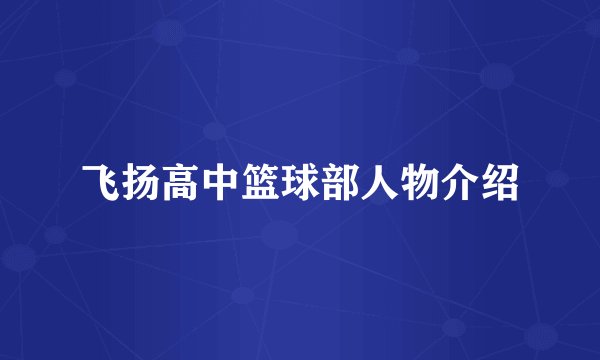 飞扬高中篮球部人物介绍
