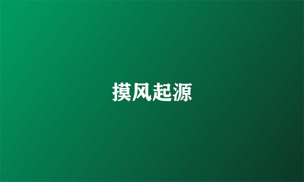摸风起源