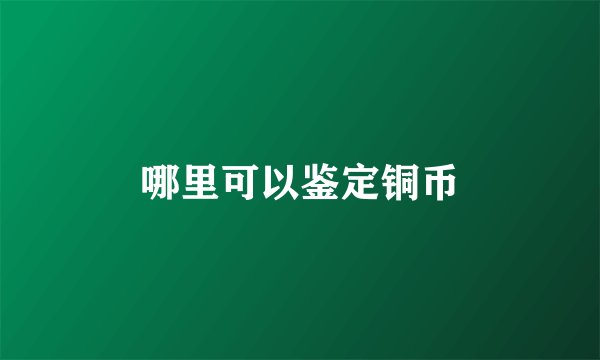 哪里可以鉴定铜币