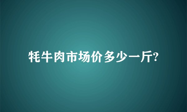 牦牛肉市场价多少一斤?