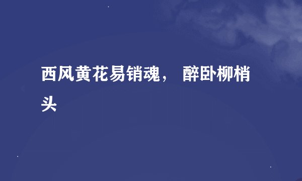 西风黄花易销魂， 醉卧柳梢头