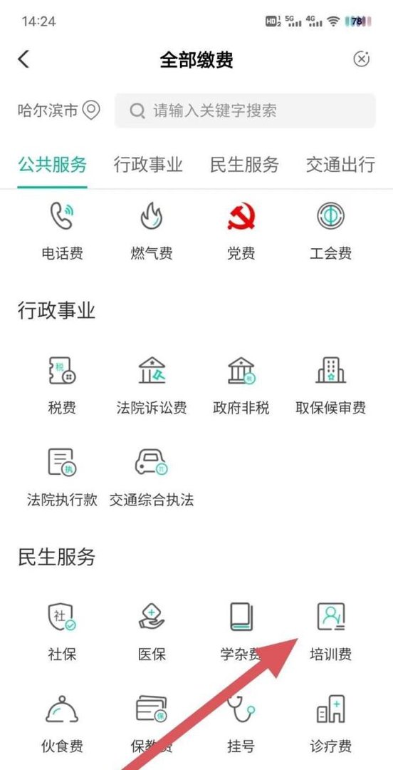 农业银行怎么查看培训费？