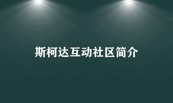 斯柯达互动社区简介