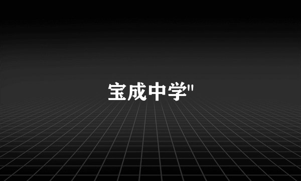 宝成中学