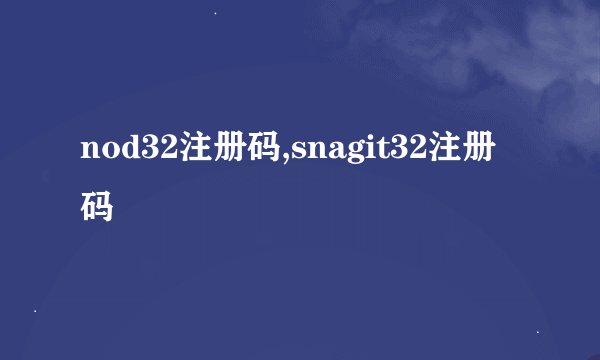 nod32注册码,snagit32注册码