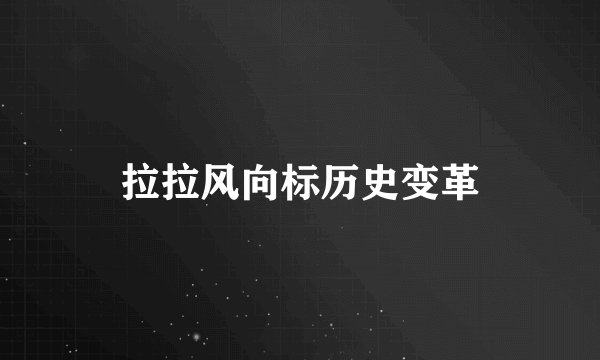 拉拉风向标历史变革