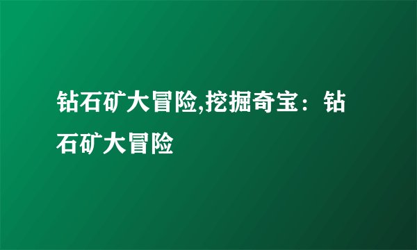 钻石矿大冒险,挖掘奇宝：钻石矿大冒险