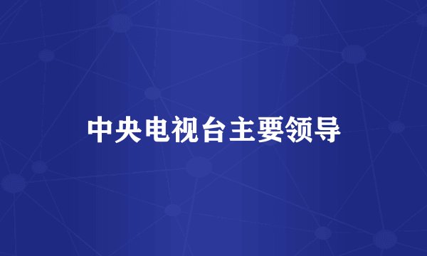 中央电视台主要领导