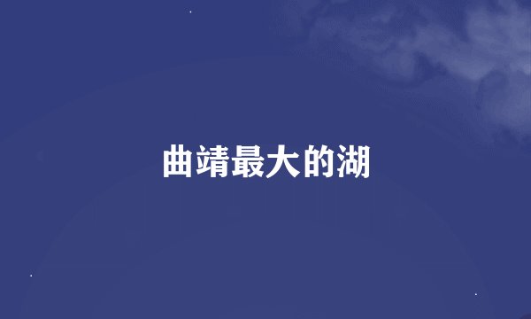 曲靖最大的湖