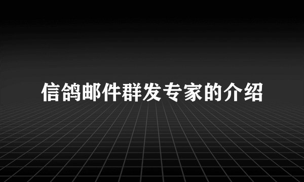 信鸽邮件群发专家的介绍
