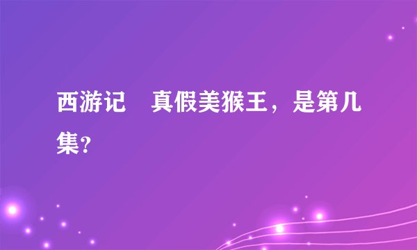 西游记 真假美猴王，是第几集？