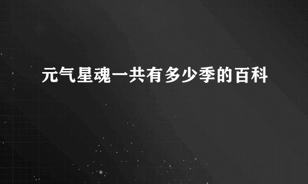 元气星魂一共有多少季的百科