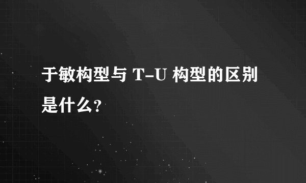 于敏构型与 T-U 构型的区别是什么？