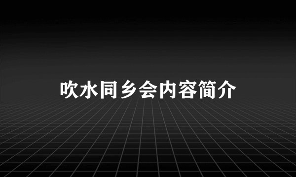 吹水同乡会内容简介