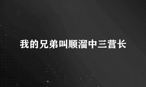 我的兄弟叫顺溜中三营长
