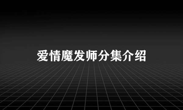 爱情魔发师分集介绍