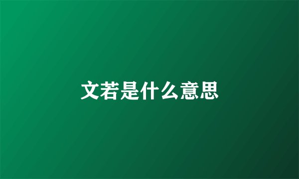 文若是什么意思