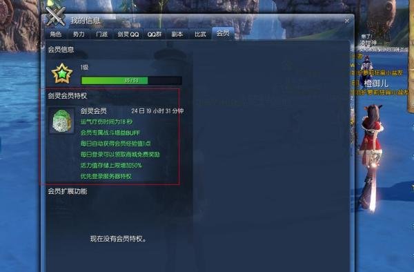 剑灵会员都有什么特权?