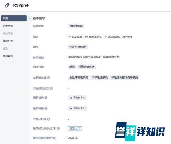 辉瑞重磅RSV疫苗获FDA批准上市，全球第二款！