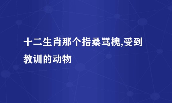 十二生肖那个指桑骂槐,受到教训的动物